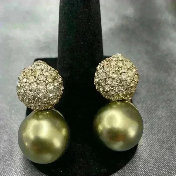 Kenneth Jay Lane KJL believed to be Vintage 80s era clip on earrings - Picture 1 of 5